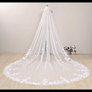 Cathedral Length Floral Veil